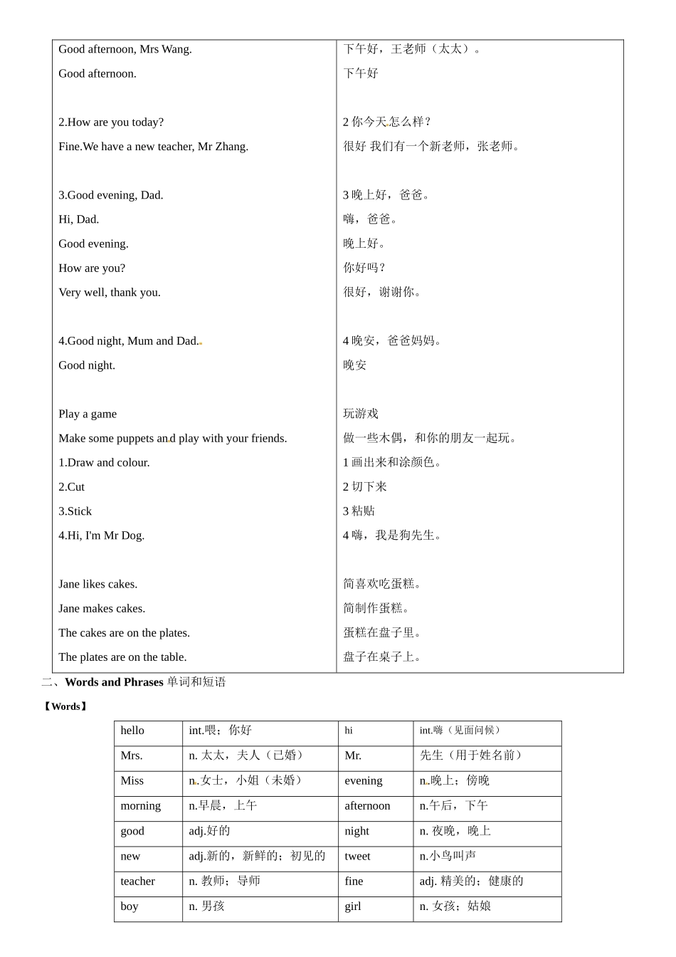 三年级上册英语辅导及作业-m1 unit 1 how are youa∣牛津上海版（一起）含答案.doc_第2页