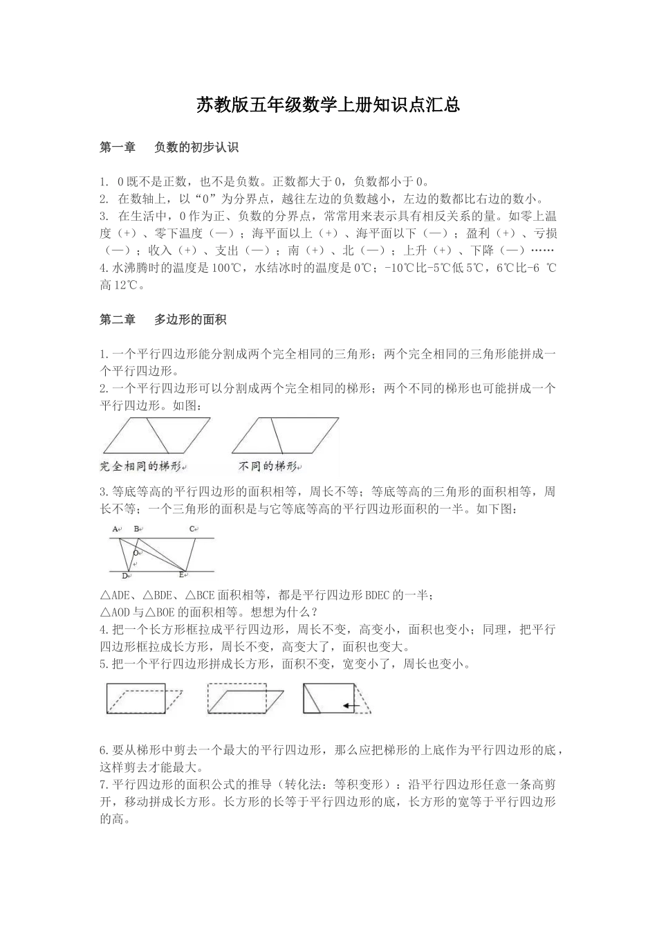 五年级上册数学知识点汇总苏教版.docx_第1页