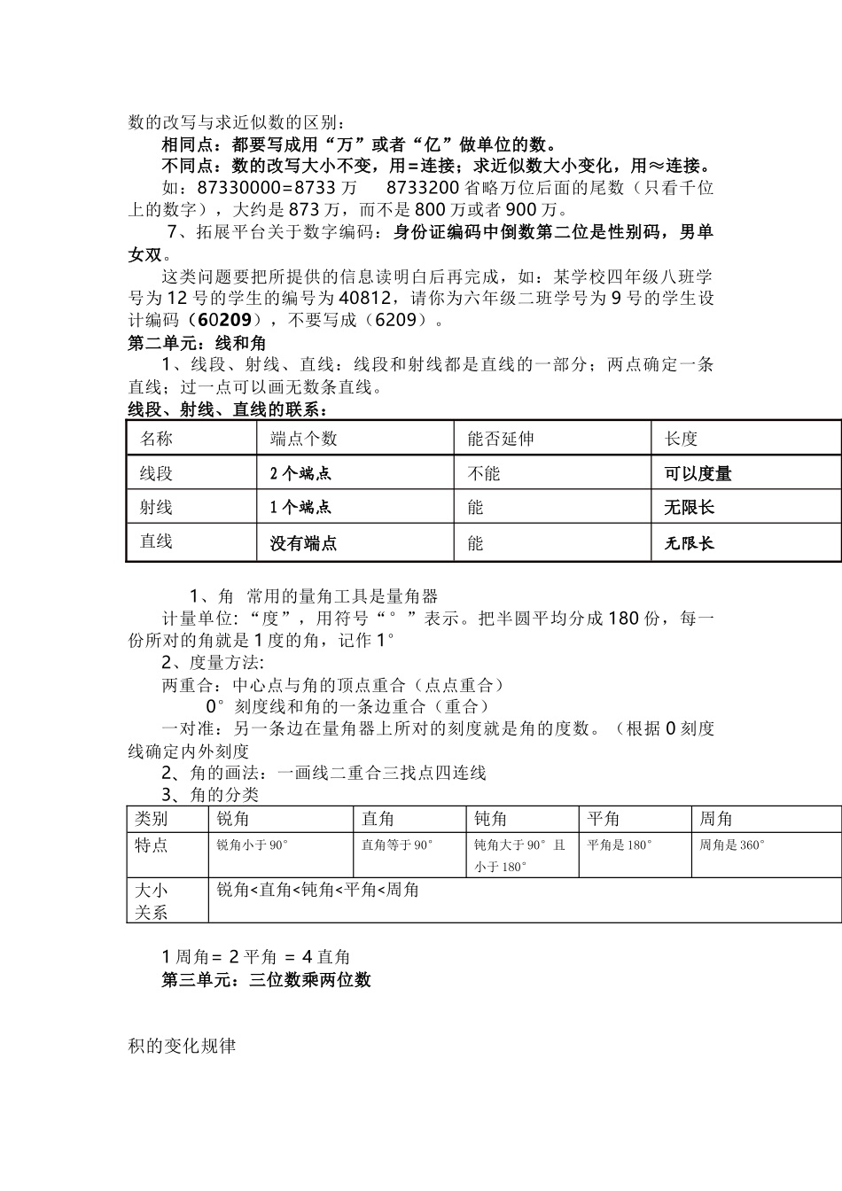 四（上）青岛版数学重点知识点预习.docx_第2页