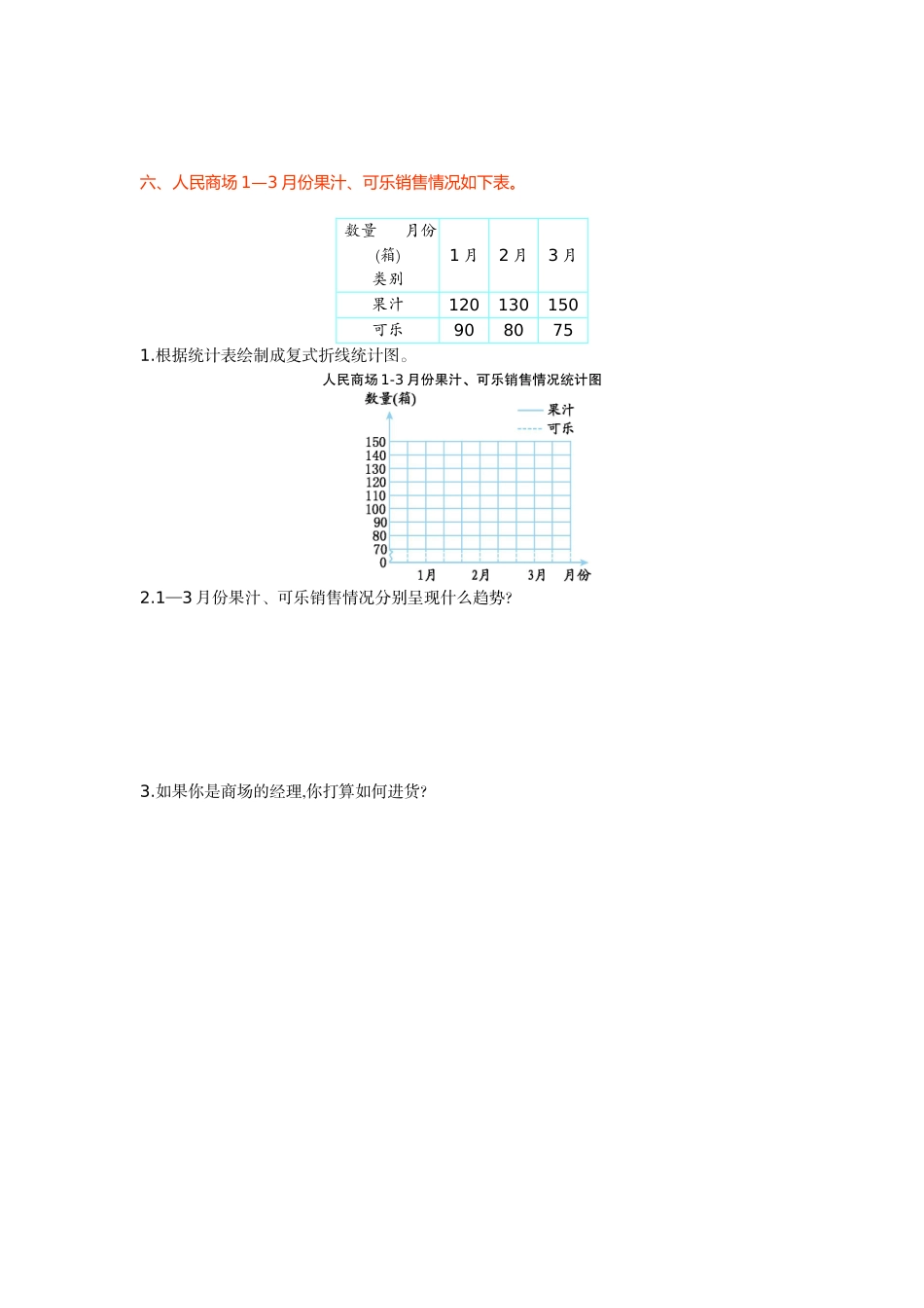 五（上）54制青岛版数学第九单元检测卷.1.doc_第3页