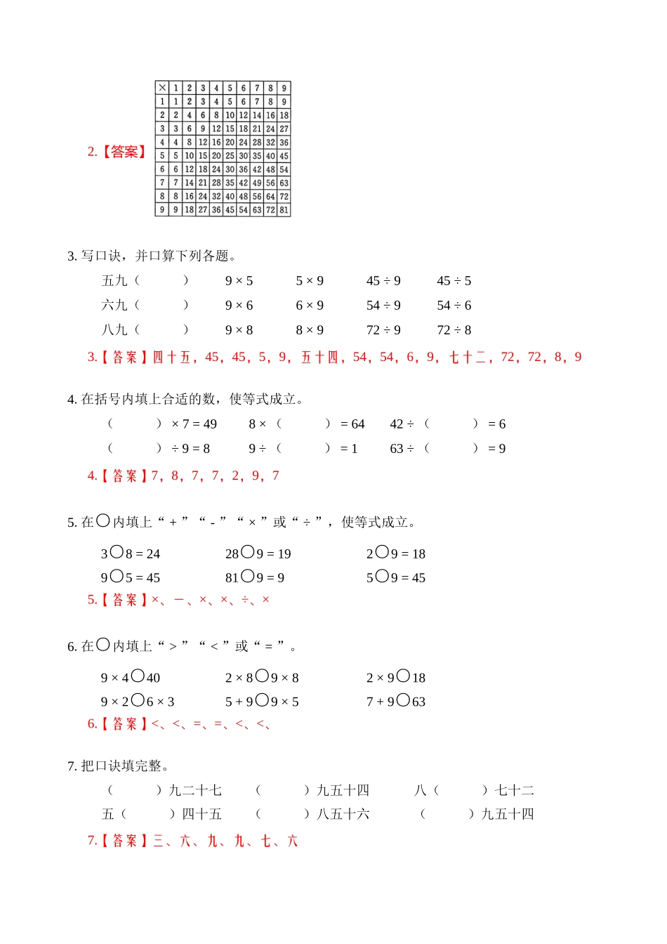 专题12表内除法（四）（教师版）.docx_第2页