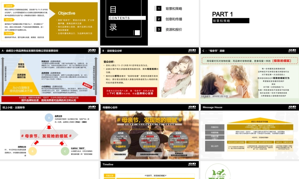 疯狂小狗宠物食品母亲节传播方案.pptx