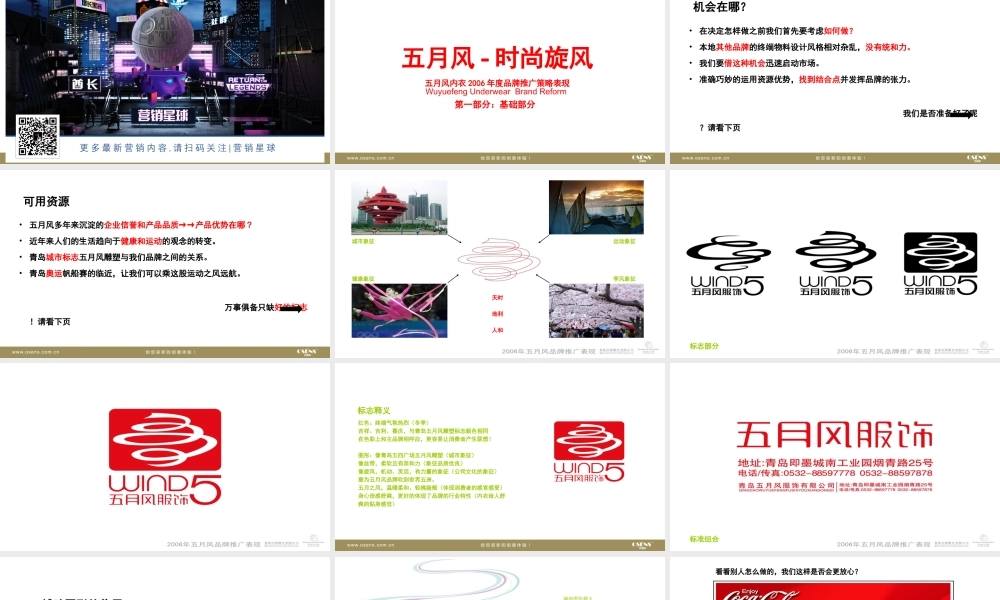 欧赛斯五月风品牌推广策略呈现.ppt