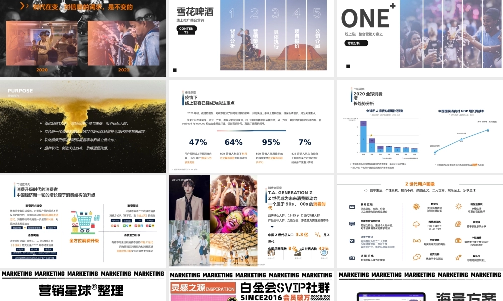 雪花啤酒线上推广品牌传播整合营销方案.pptx