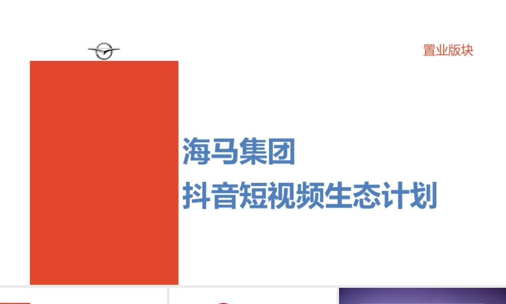 海马集团抖音短视频生态计划.pptx