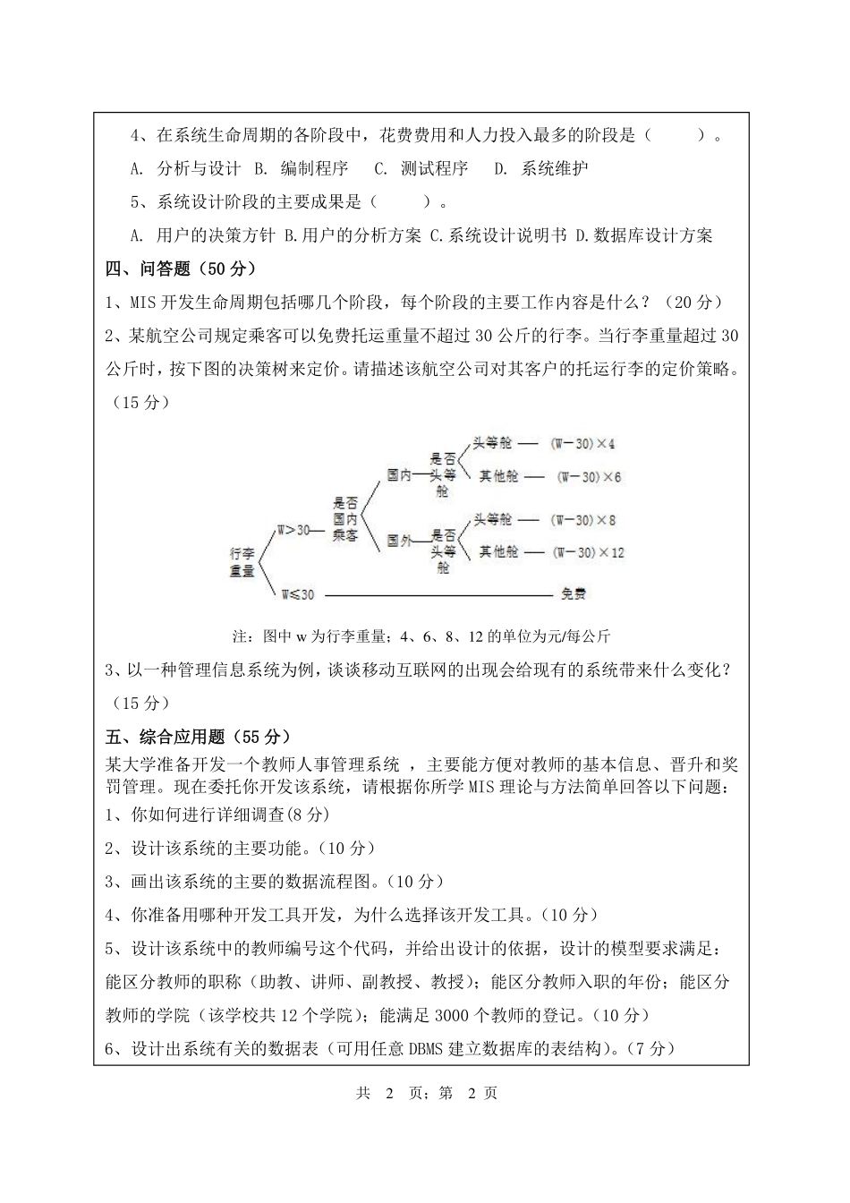 武汉纺织大学2015年822管理信息系统.pdf_第2页