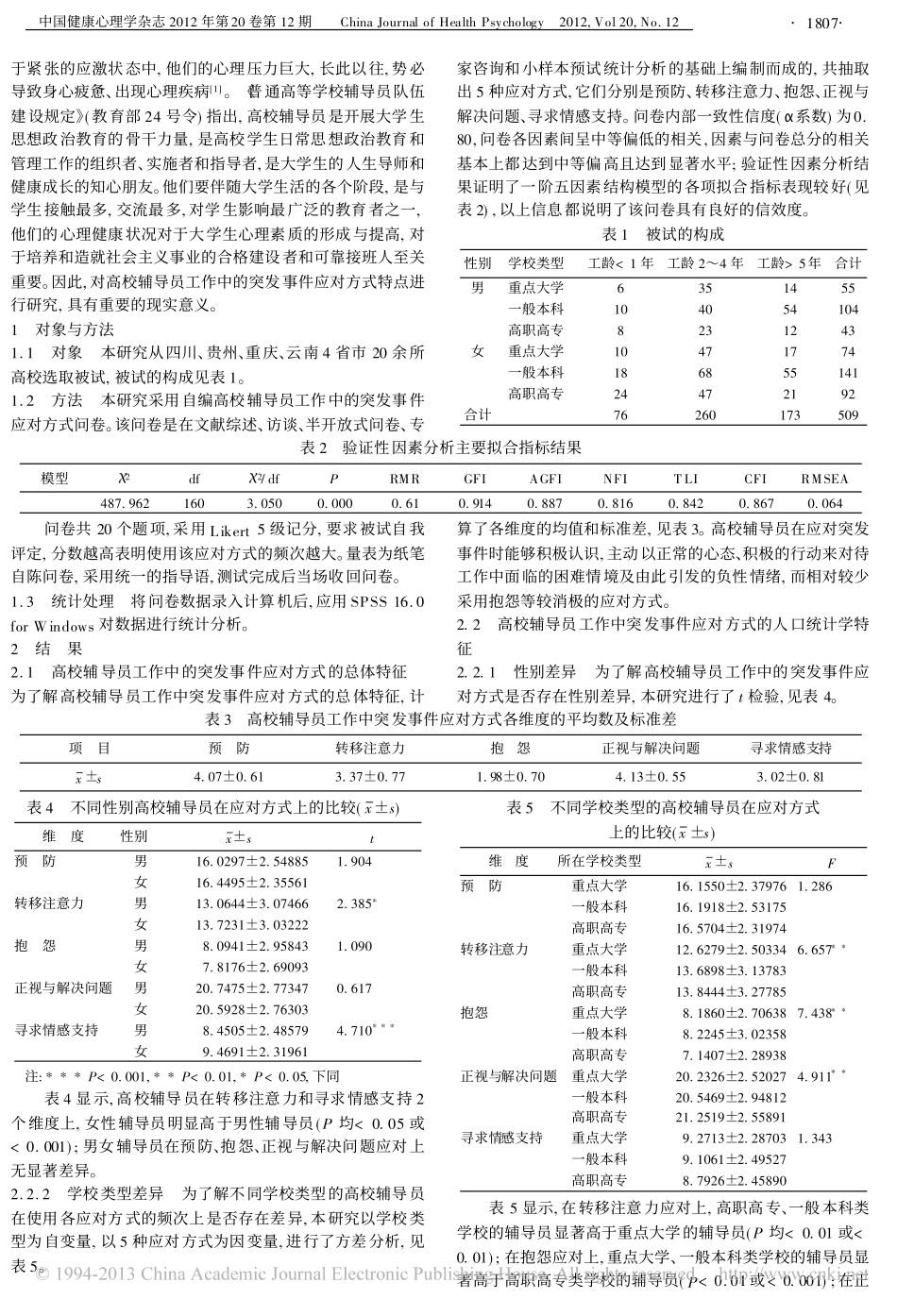 高校辅导员工作中的突发事件应对方式特点研究翰轩.pdf_第2页