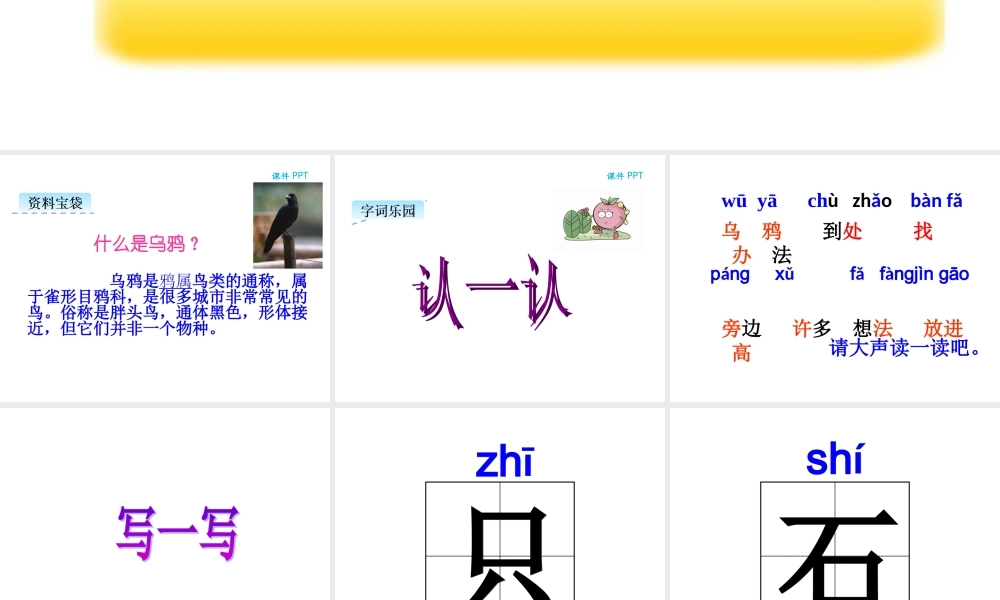 13乌鸦喝水.ppt