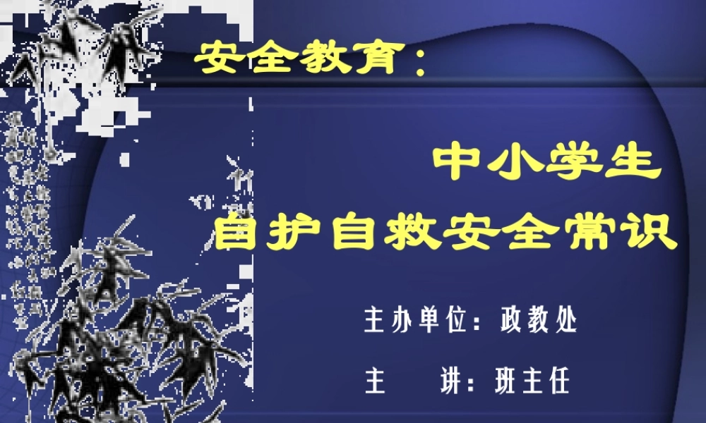 中小学生安全常识.ppt