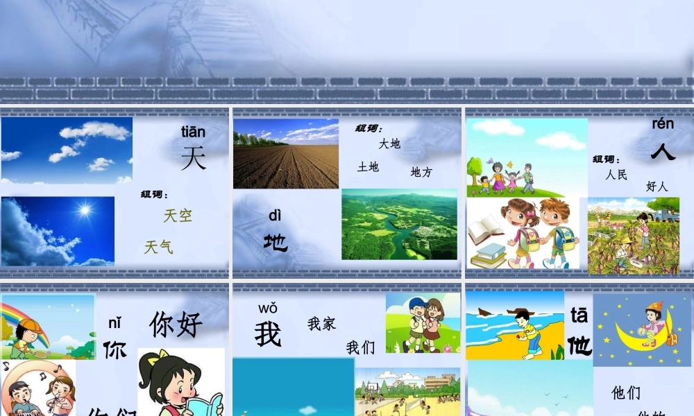 （课堂教学课件2）天地人.ppt