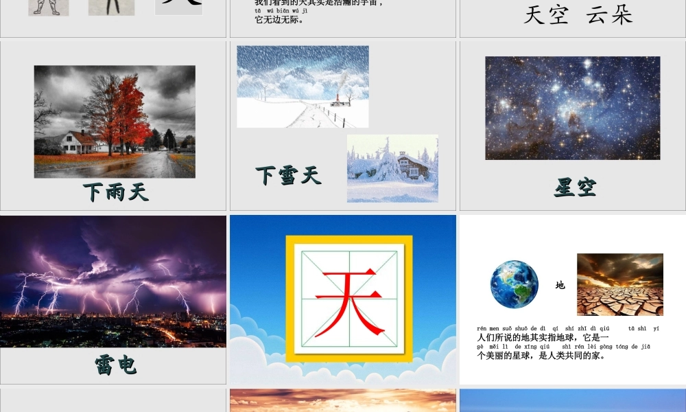 （课堂教学课件3）天地人.ppt
