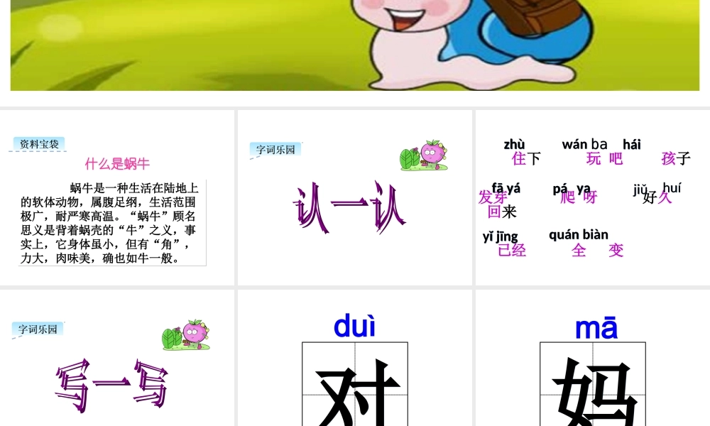 （课堂教学课件3）小蜗牛.ppt