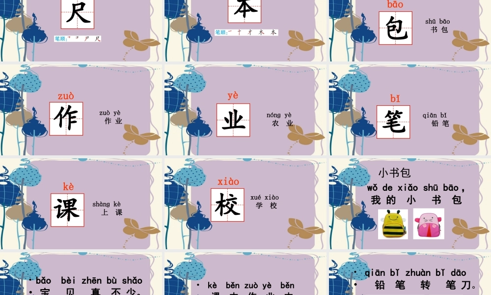 （课堂教学课件3）小书包.ppt