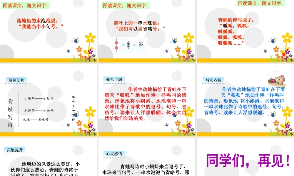 （课堂教学课件3）青蛙写诗.ppt