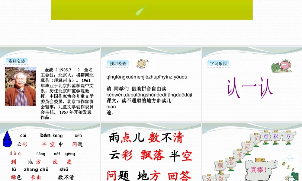 （课堂教学课件3）雨点儿.pptx