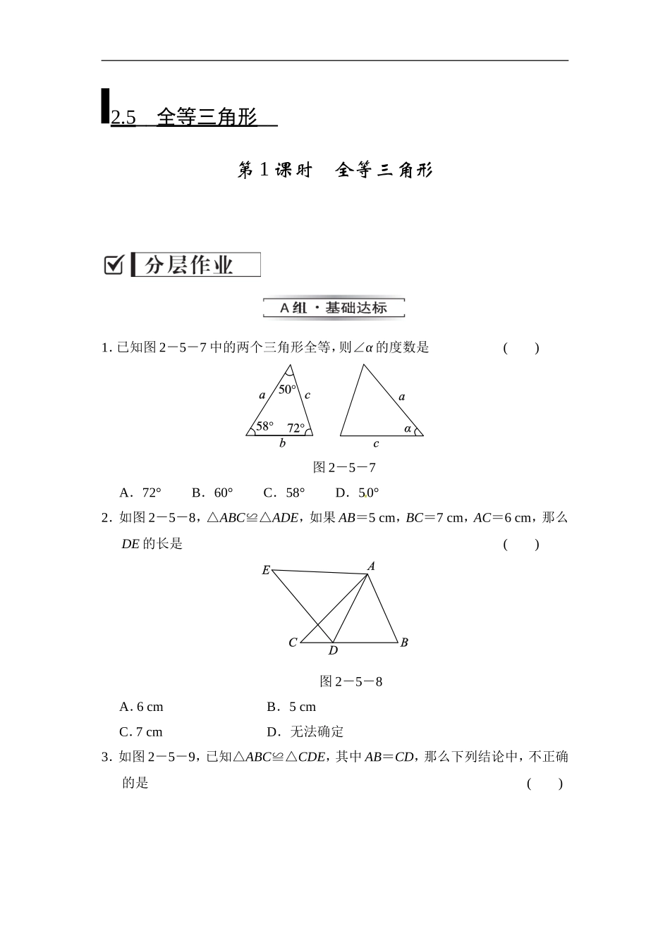 2.5.1 全等三角形.doc_第1页