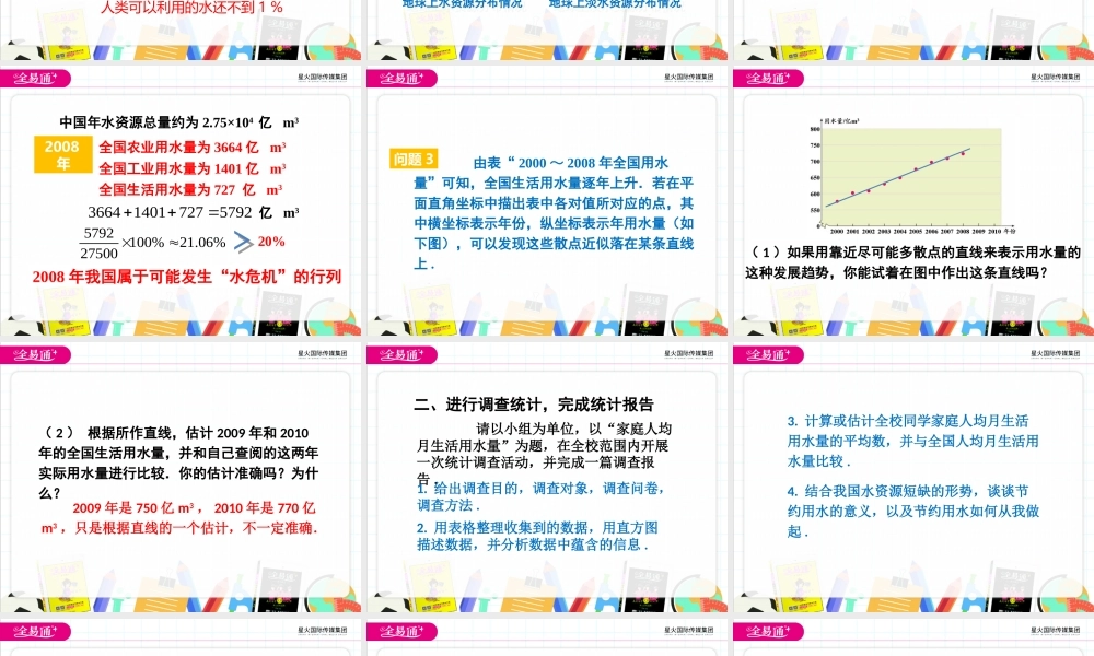 10.3 课题学习 从数据谈节水.ppt