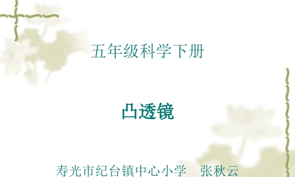 青岛小学科学四下《13 凸透镜》PPT课件 (4)【加微信公众号 jiaoxuewuyou 九折优惠 qq 1119139686】.ppt