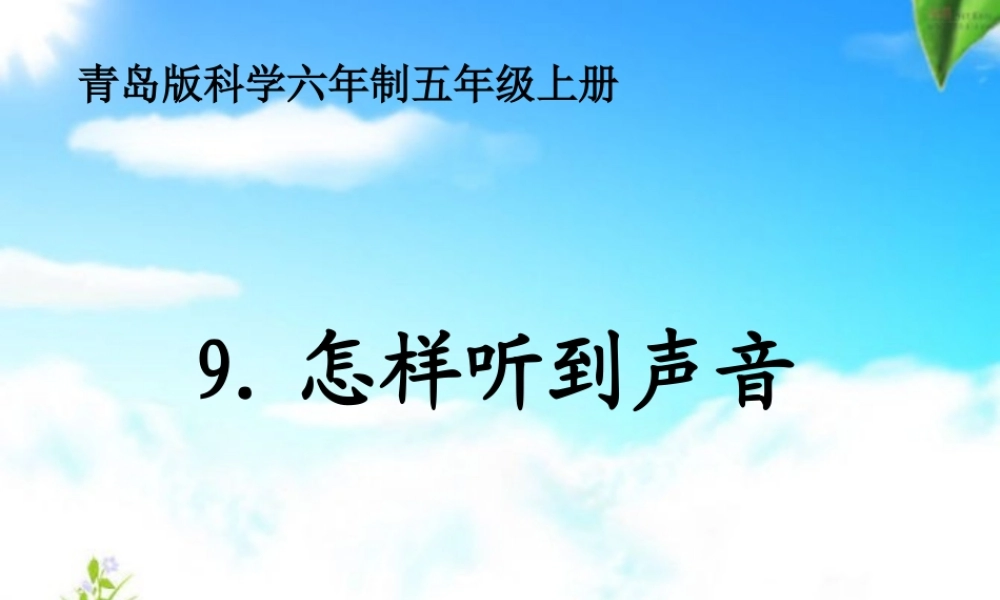 青岛小学科学五上《12 怎样听到声音》PPT课件 (1)【加微信公众号 jiaoxuewuyou 九折优惠 qq 1119139686】.ppt