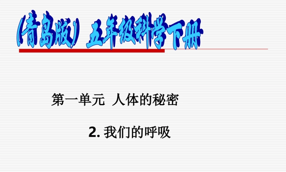 青岛小学科学五上《7. 我们的呼吸》PPT课 件 (3)【加微信公众号 jiaoxuewuyou 九折优惠 qq 1119139686】.ppt