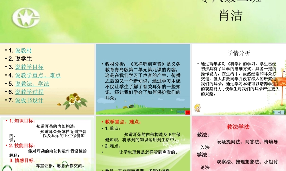 青岛小学科学五上《12 怎样听到声音》PPT课件 (3)【加微信公众号 jiaoxuewuyou 九折优惠 qq 1119139686】.ppt
