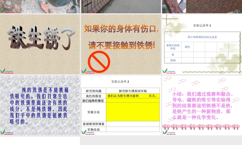 青岛小学科学五上《18.铁生锈》PPT课件 (2)【加微信公众号 jiaoxuewuyou 九折优惠 qq 1119139686】.ppt