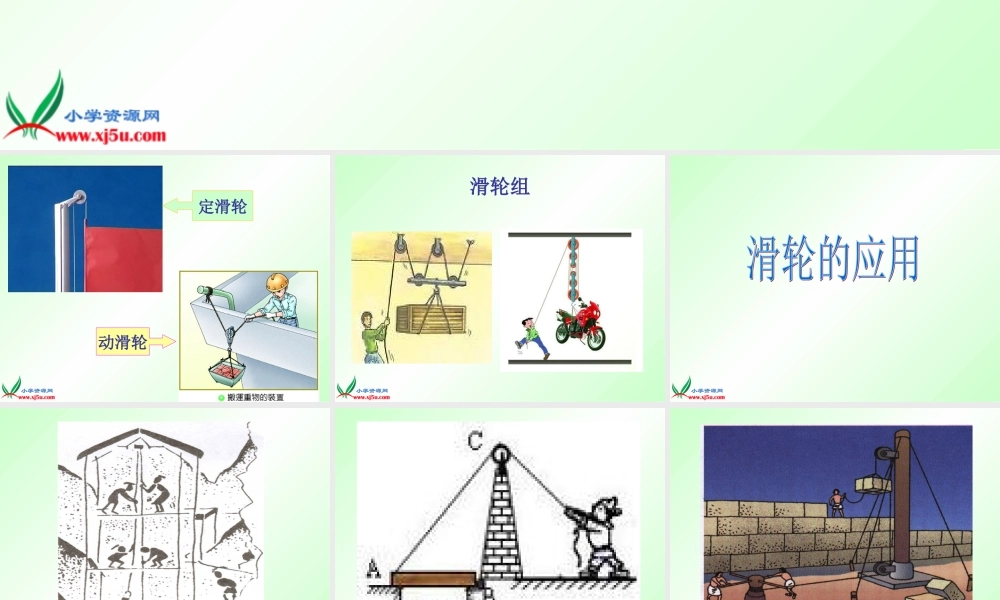 青岛小学科学五上《21滑轮》PPT课件 (1)【加微信公众号 jiaoxuewuyou 九折优惠 qq 1119139686】.ppt