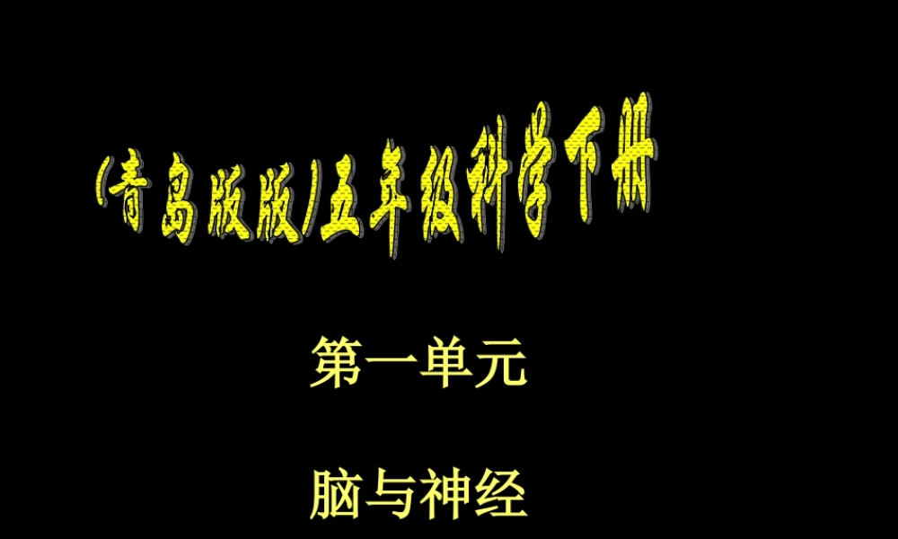 青岛小学科学五下《4.脑与神经》PPT课件 (4)【加微信公众号 jiaoxuewuyou 九折优惠 qq 1119139686】.ppt
