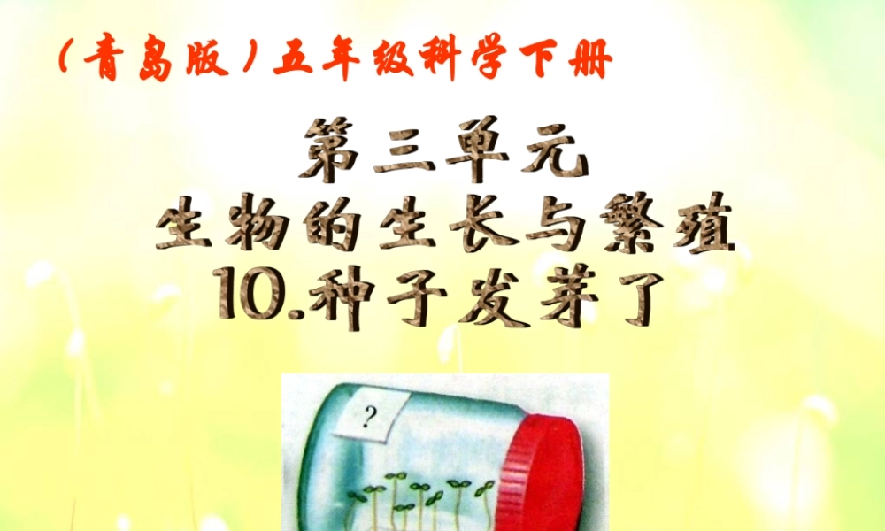 青岛小学科学五下《10.种子发芽了》PPT课件 (2)【加微信公众号 jiaoxuewuyou 九折优惠 qq 1119139686】.ppt