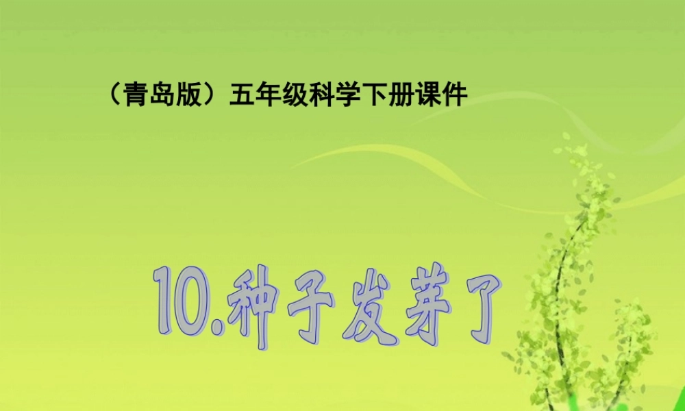 青岛小学科学五下《10.种子发芽了》PPT课件 (7)【加微信公众号 jiaoxuewuyou 九折优惠 qq 1119139686】.ppt