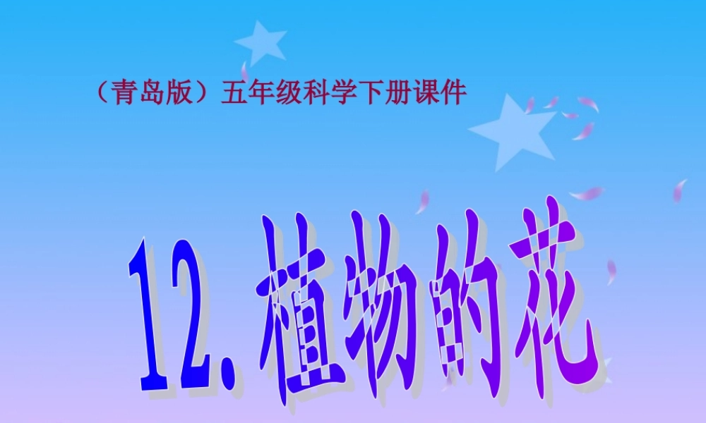 青岛小学科学五下《12.植物的花》PPT课件 (4)【加微信公众号 jiaoxuewuyou 九折优惠 qq 1119139686】.ppt