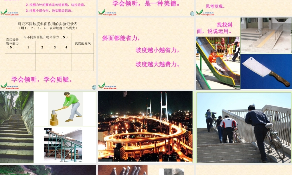 青岛小学科学五下《18.斜面》PPT课件 (3)【加微信公众号 jiaoxuewuyou 九折优惠 qq 1119139686】.ppt