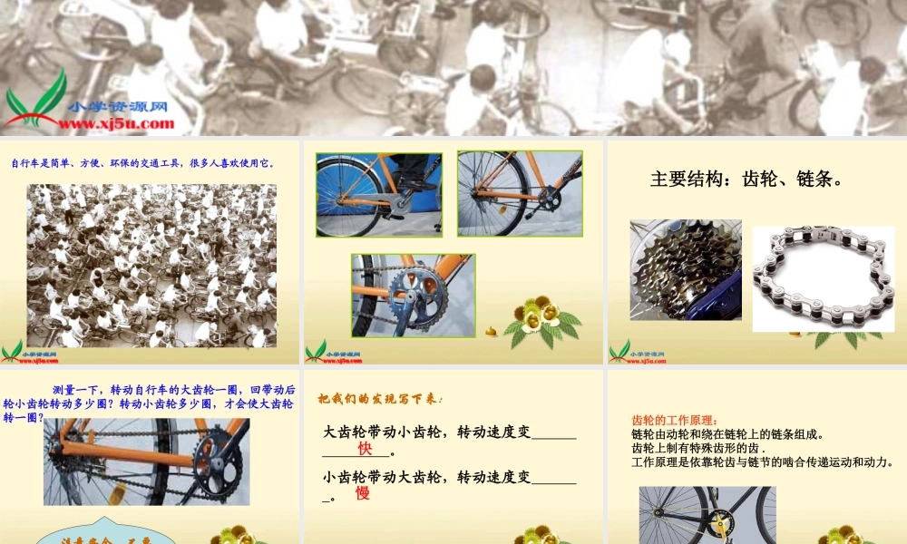 青岛小学科学五下《22.自行车的科学》PPT课件【加微信公众号 jiaoxuewuyou 九折优惠 qq 1119139686】.ppt