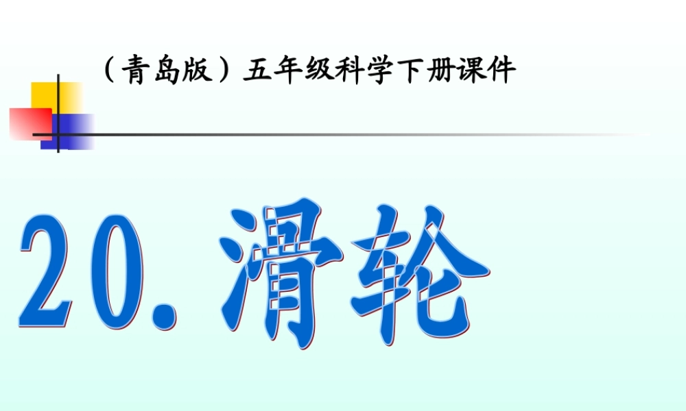 青岛小学科学五下《20.滑轮》PPT课件 (2)【加微信公众号 jiaoxuewuyou 九折优惠 qq 1119139686】.ppt