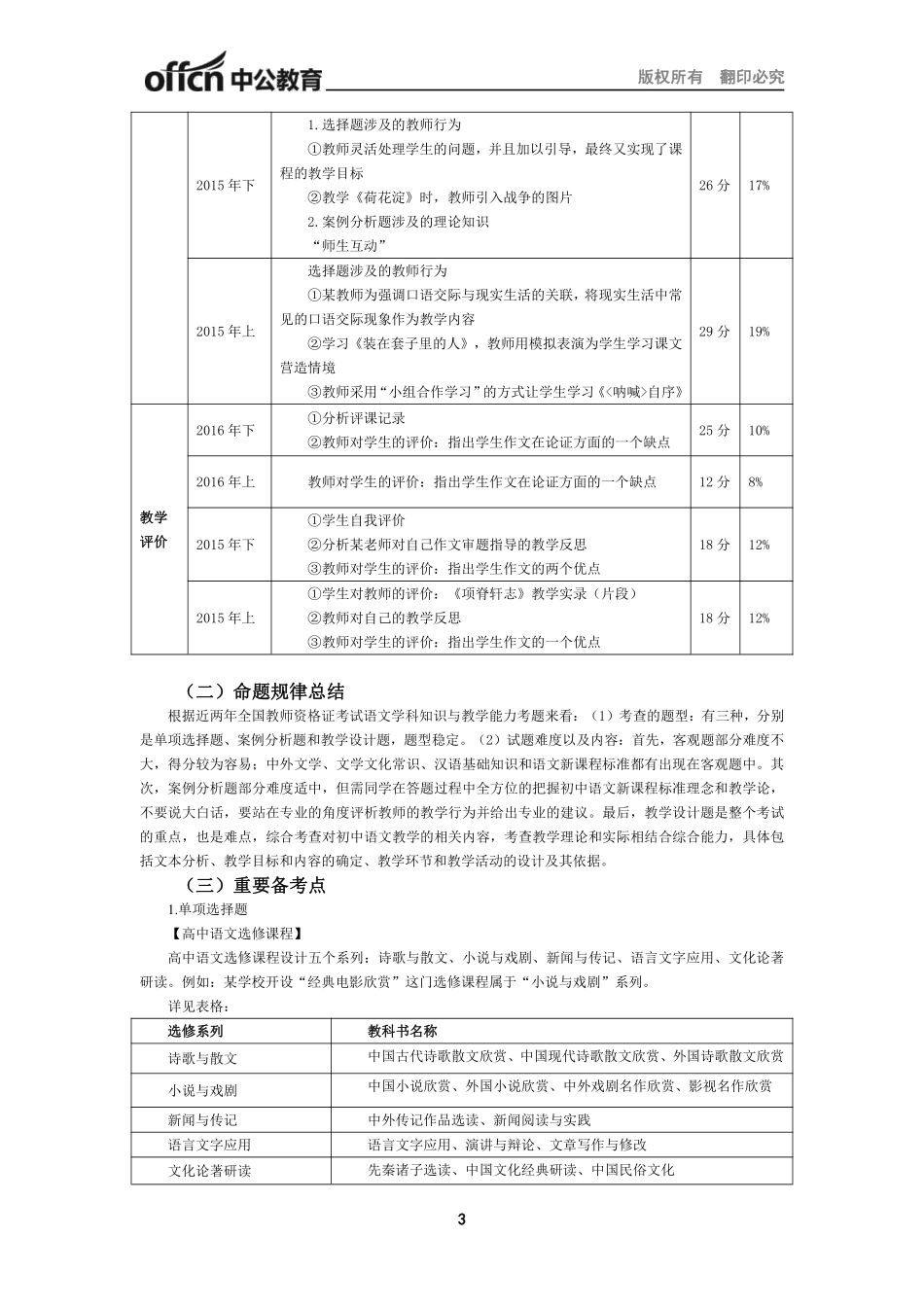 （高中语文）2017年上半年全国教师资格笔试高分攻略.pdf_第3页
