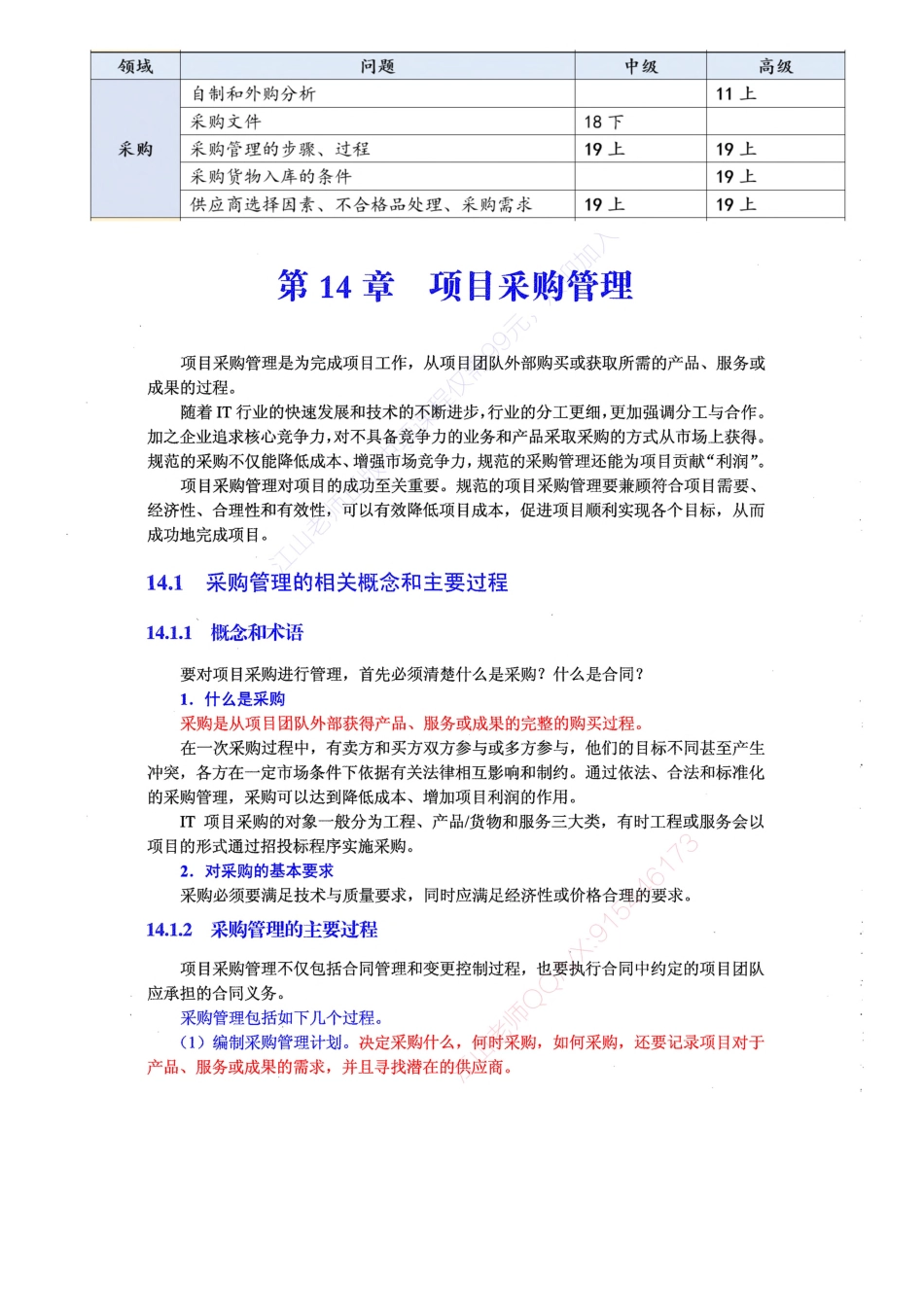 【教材划重点第14章】项目采购管理【柯基资源网www.fjha.net】.pdf_第1页