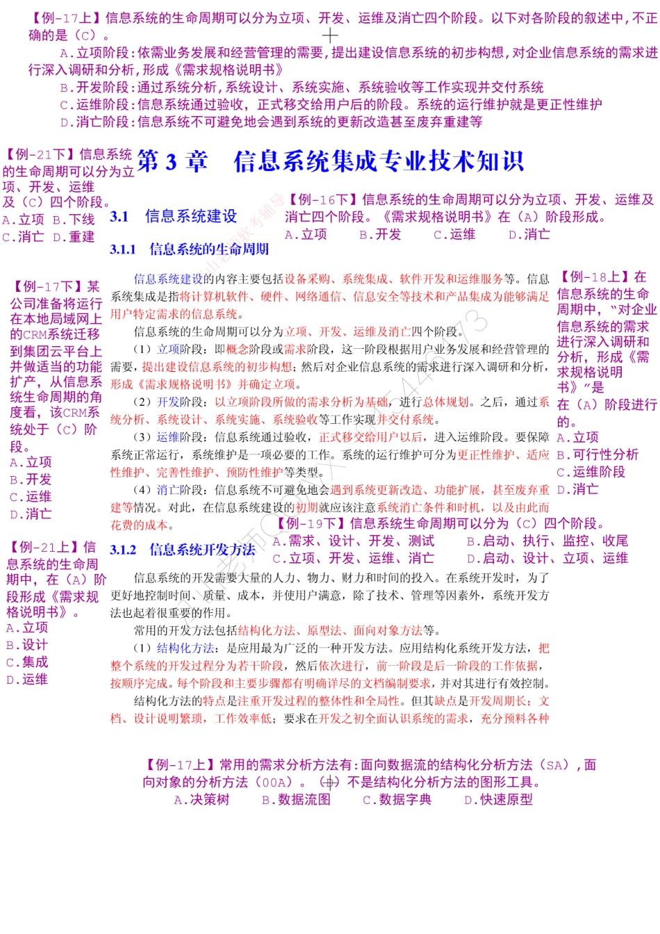 04-1【第03章】信息系统集成专业技术知识官方教材划重点（1）【柯基资源网www.fjha.net】.pdf_第1页