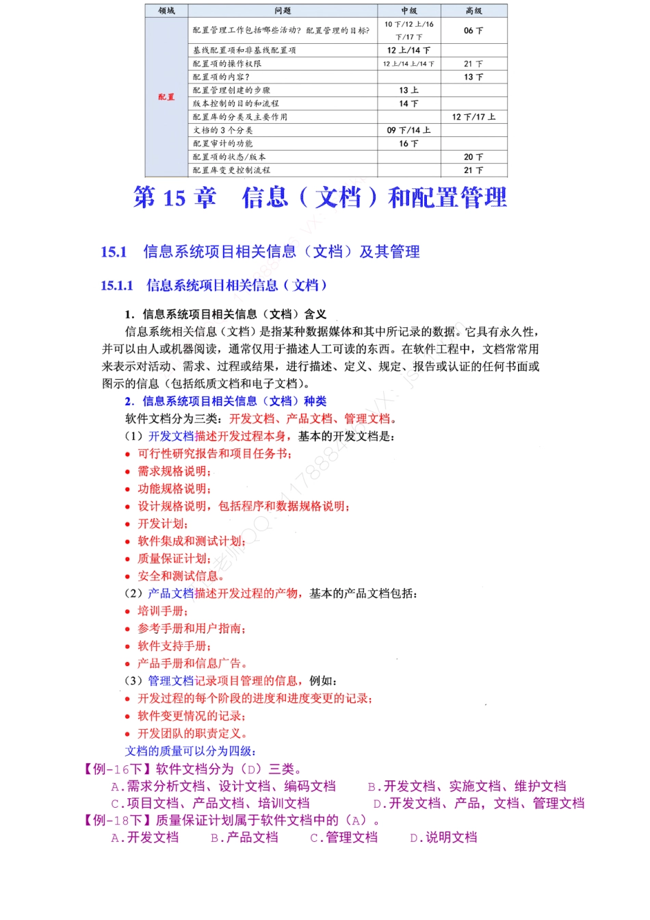 19-1【第15章】文档和配置管理官方教材划重点【柯基资源网www.fjha.net】.pdf_第1页
