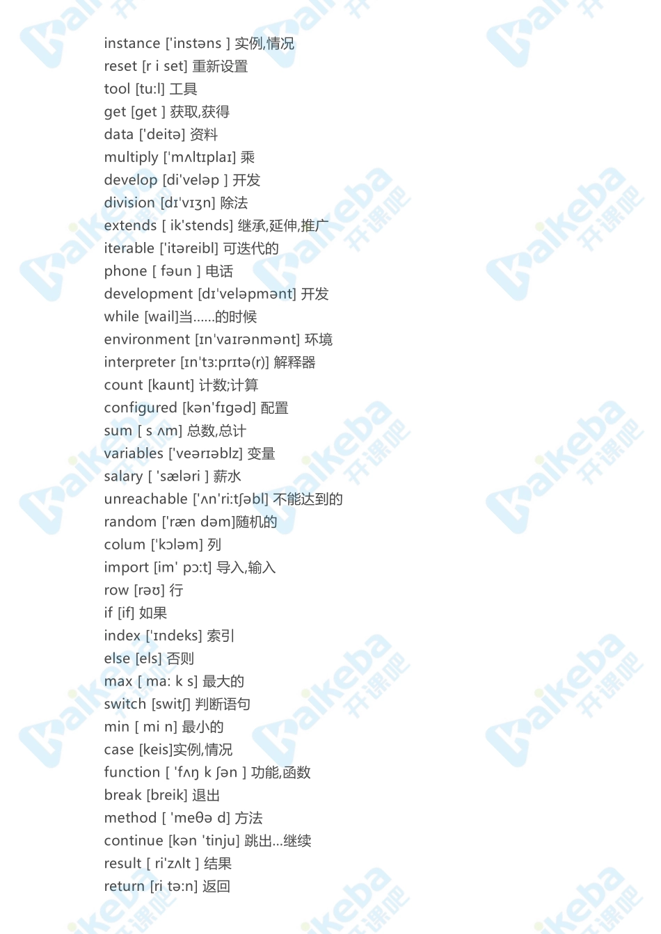 Day01-Python常用英语词汇.pdf_第2页