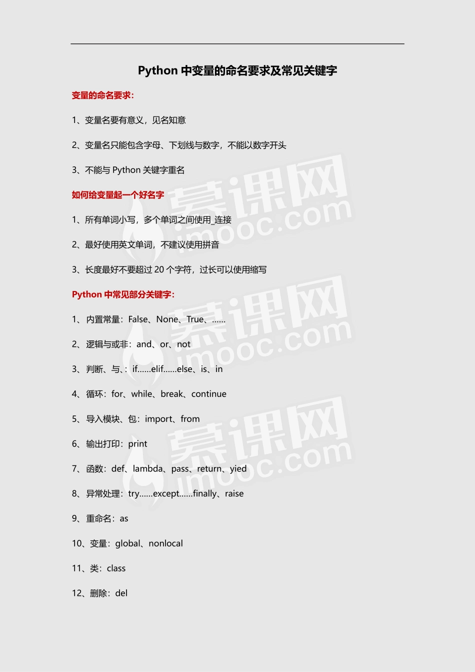 Python中变量的命名要求及常见关键字【ctokey.com免费学习】.pdf_第1页