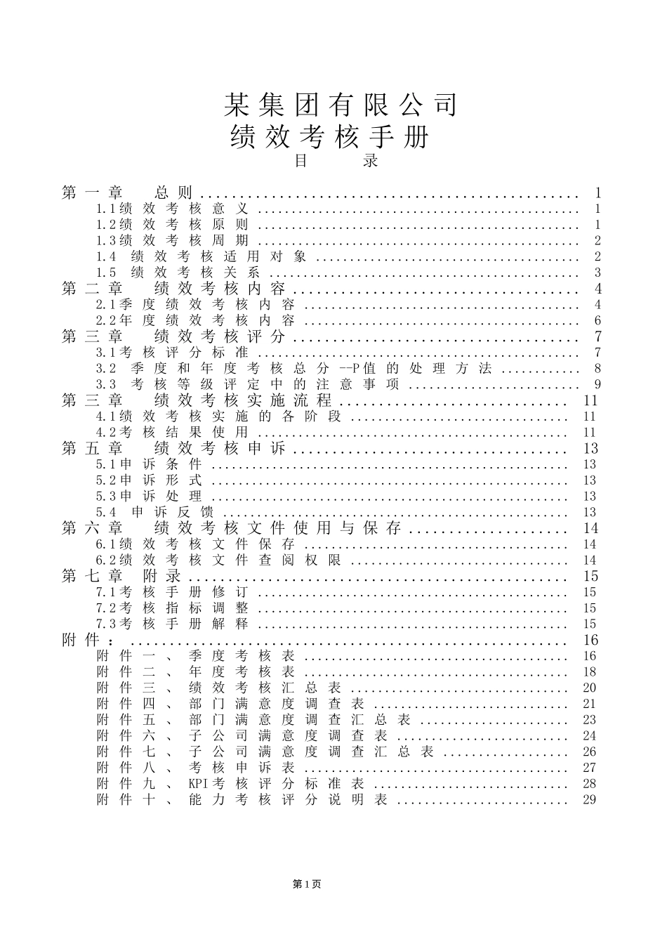 03 绩效考核手册（月度考核、年终考核）.doc_第1页