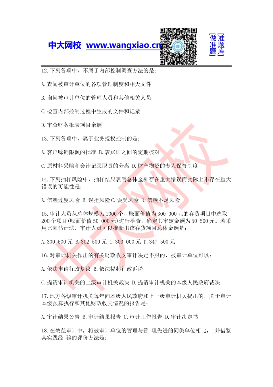 2010年中级审计师《审计理论与实务》.doc_第3页