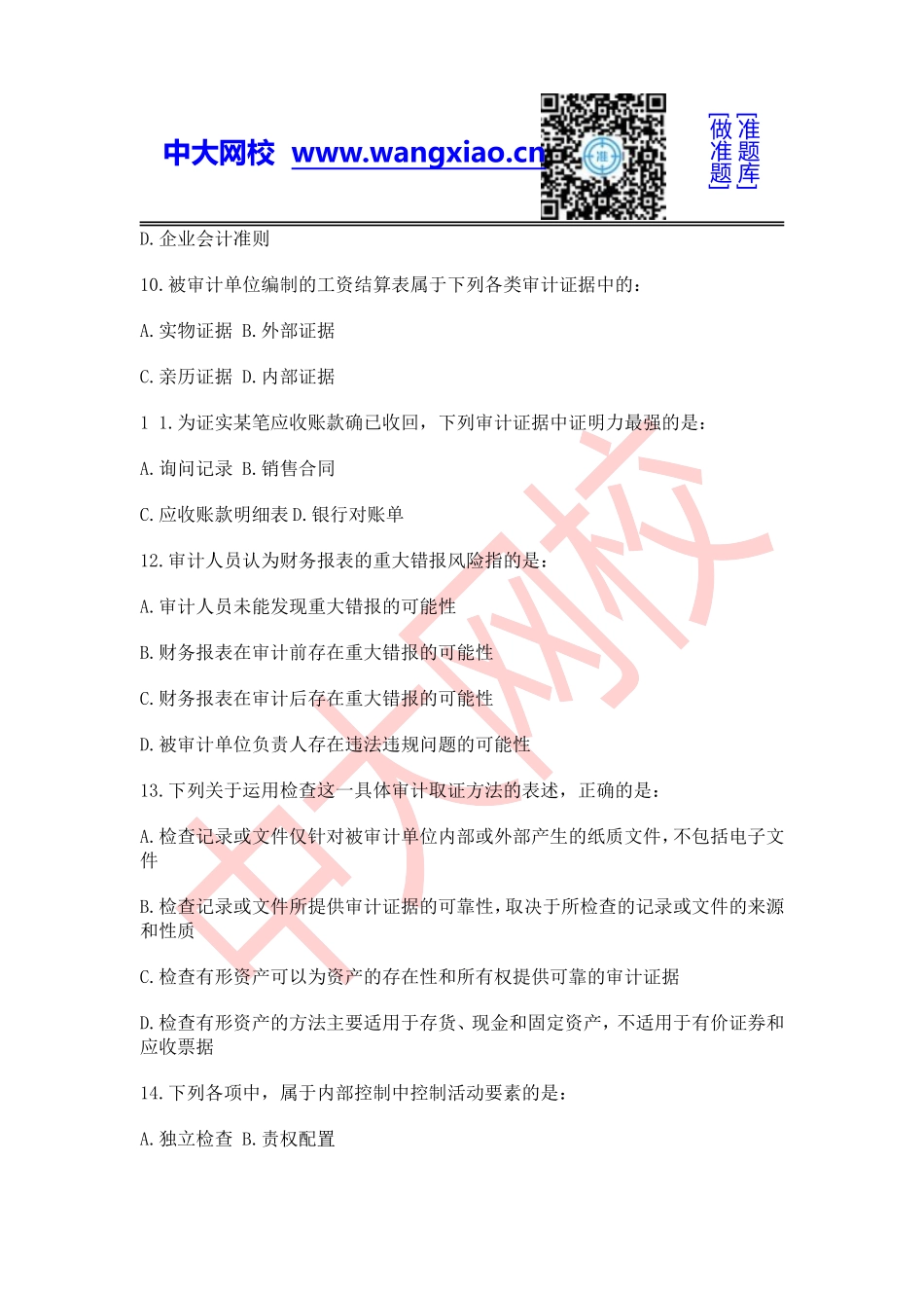 2013年中级审计师《审计理论与实务》.doc_第3页