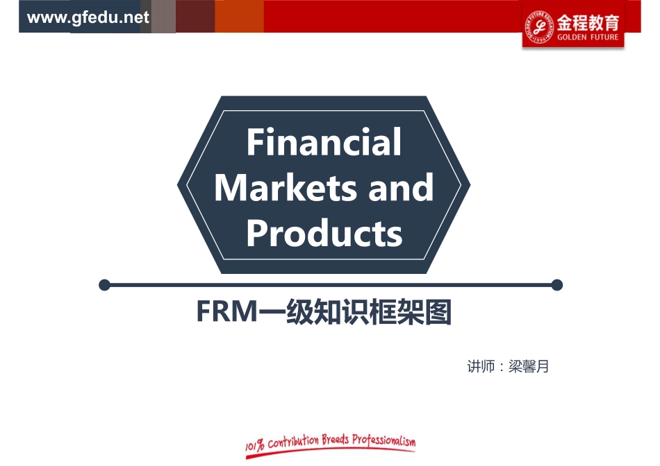 V1_20180416_FRM一级金融市场与产品知识框架图_金融市场与产品.pdf_第1页