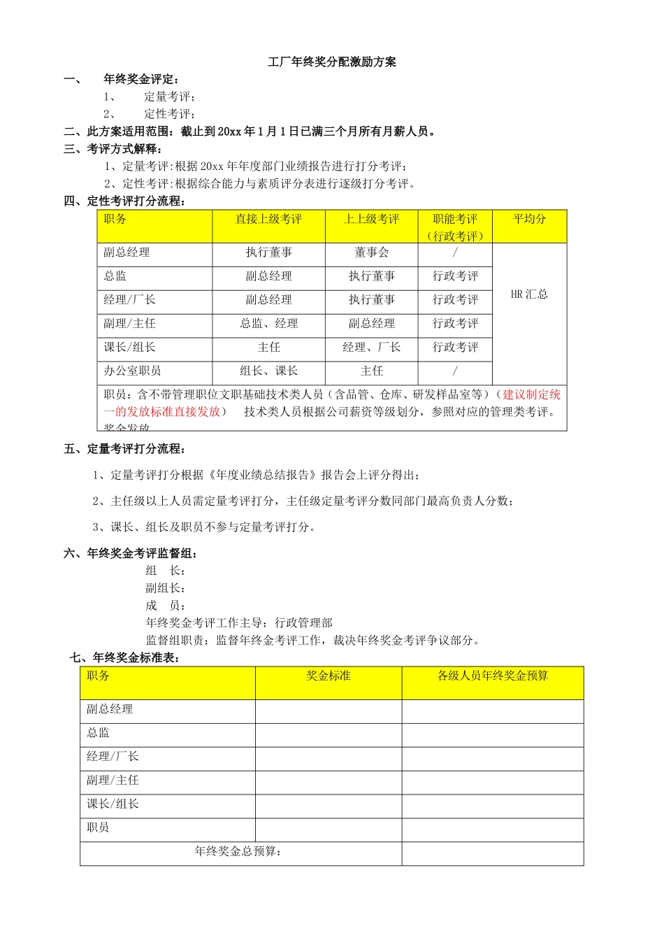 06 年终奖工厂方案.doc_第1页