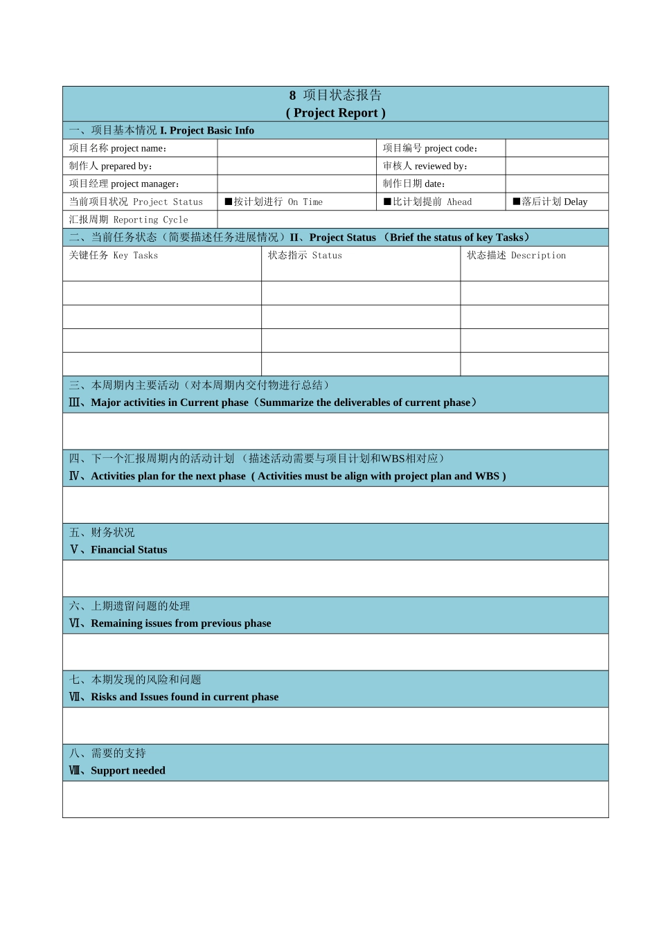 08-项目状态报告.doc_第1页
