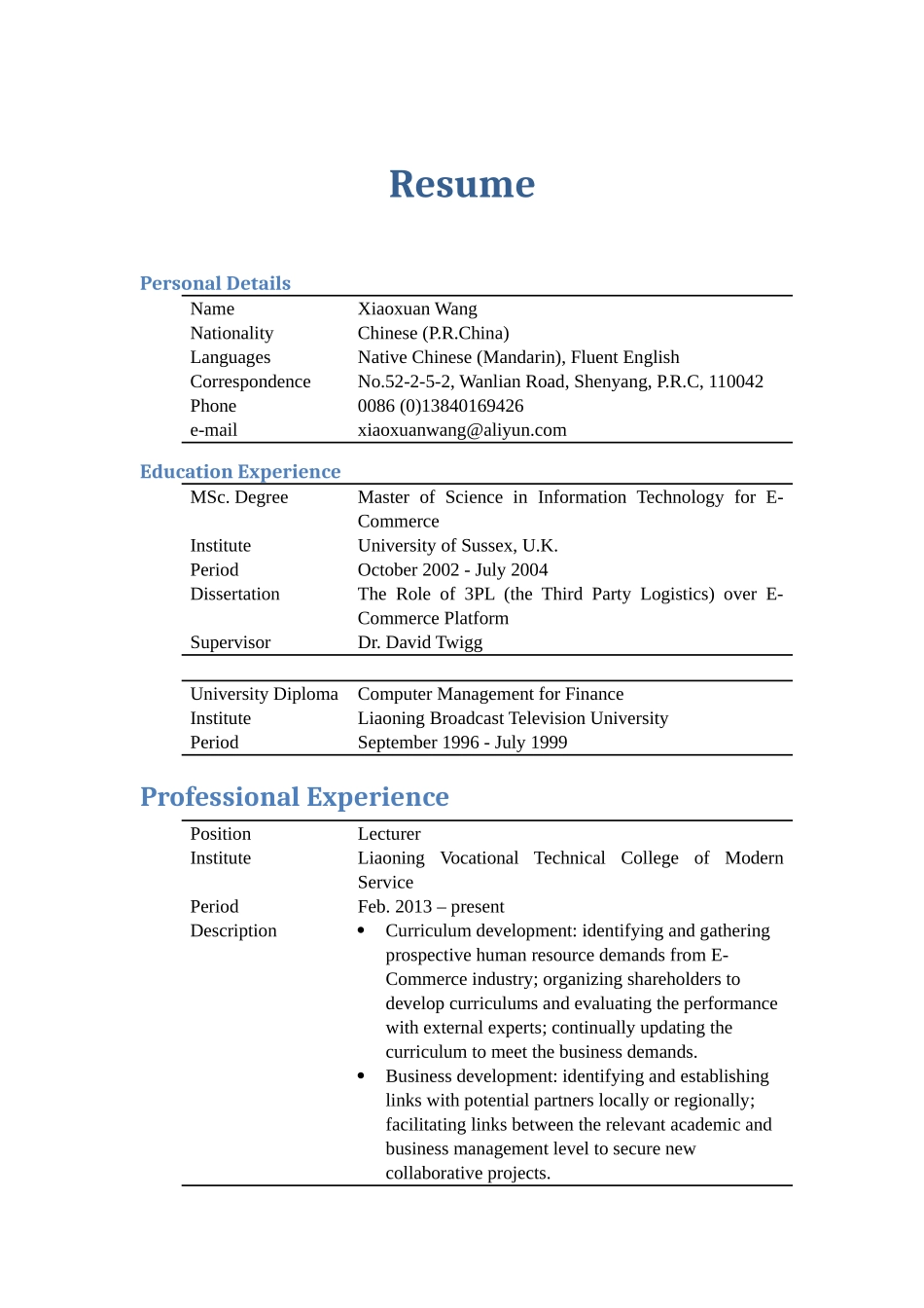 Resume-Xiaoxuan Wang.doc_第1页