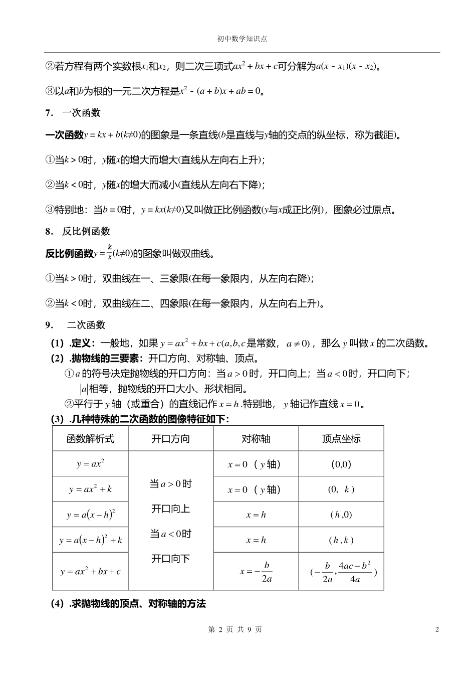 初中数学各种公式.pdf_第2页