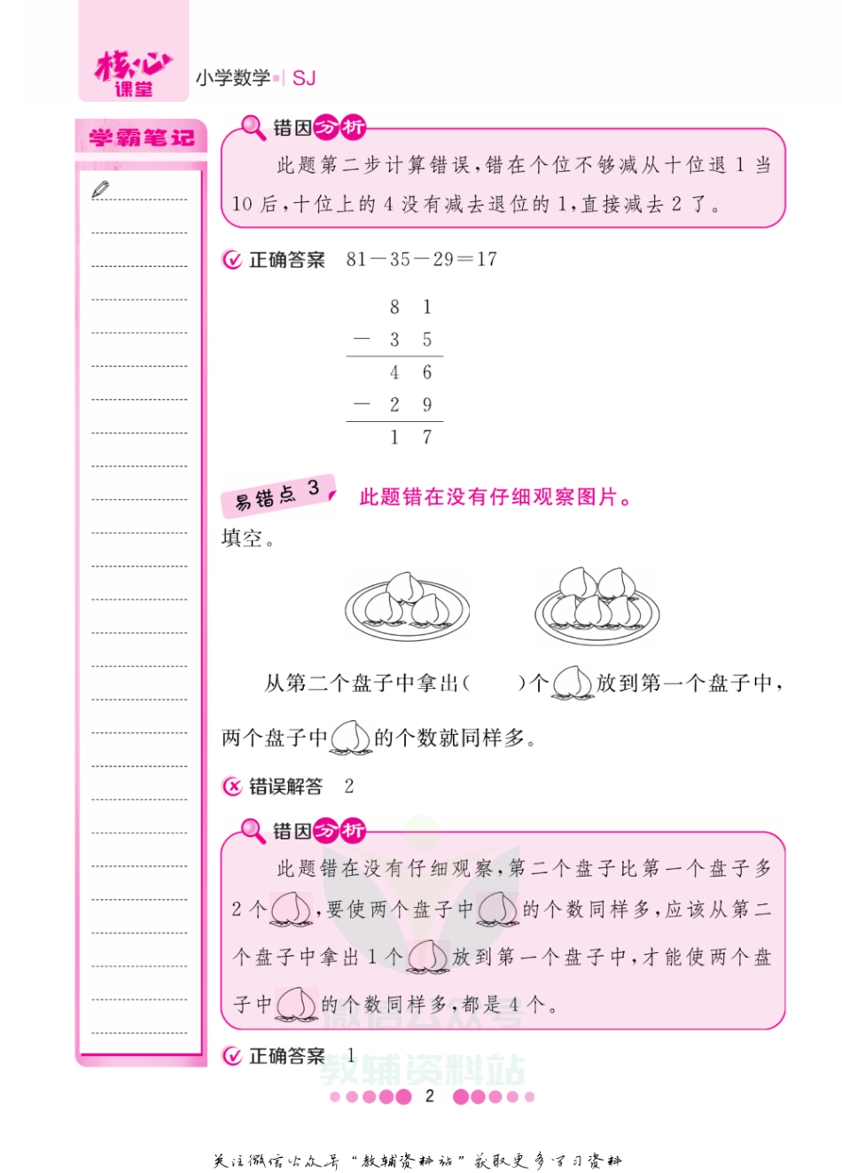 二年级上册数学苏教版易错清单.pdf_第3页