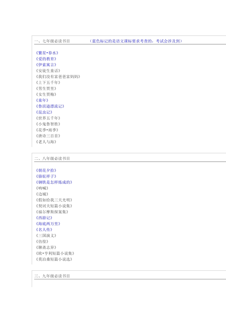 初中生需读书目.doc_第1页